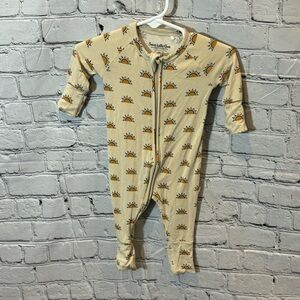 Brave Little Ones Sunshine Pattern Bamboo Zippie Romper